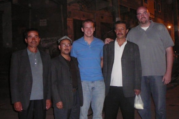 Kashgar Uyghur Josh and a group of Uyghur men in Kashgar, Xinjiang