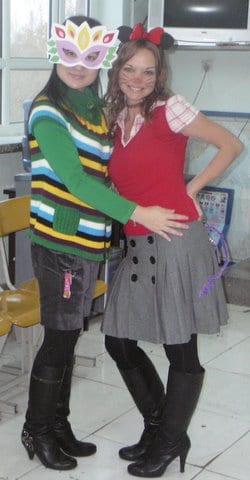 Halloween Party1 My wife and a friend at the Halloween party