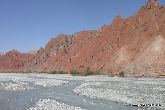 Karakoram Highway A small river along the Karakoram Highway