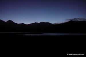 The sun rising over Karakul Lake in Xinjiang, China