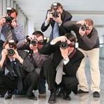 Paparazzi taking pictures