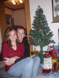 Our Christmas picture in front of the China tree