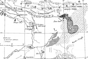An  old map of the Lop Nor region