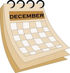A wall calendar