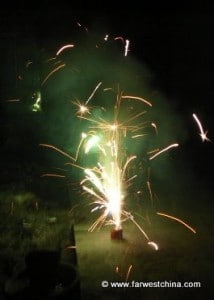 Firecrackers during the Chinese Spring Festival