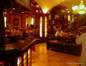 Inside a Uyghur restaurant in Kashgar