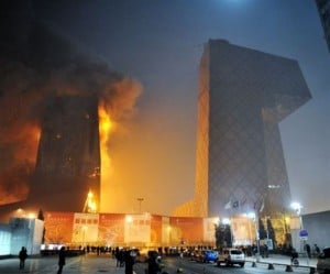 Fire burns Beijing's CCTV building to a crisp