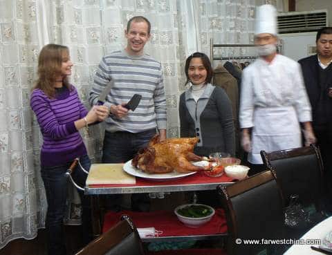 Teaching English in China: 5 Things I Wish I Knew Before Coming - it's all about who you know! Cutting the Turkey on Thanksgiving