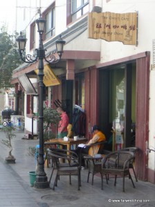 A view of Dunhuang's Oasis Cafe