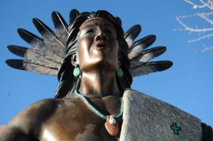Statue of a Native American Indian