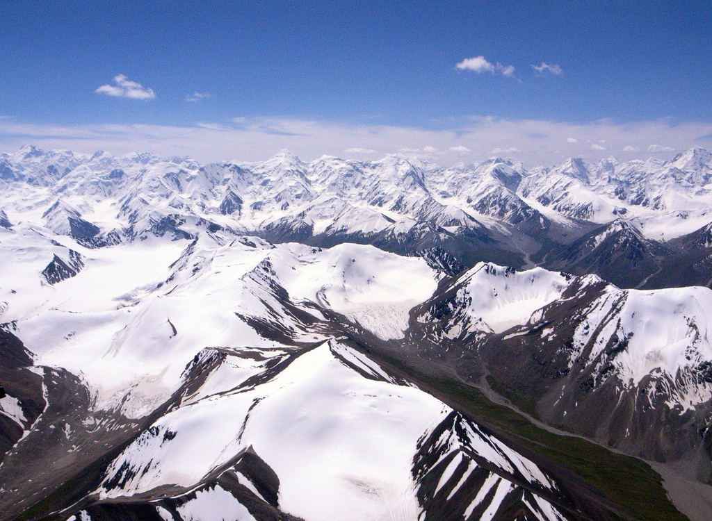 tien shan mountains. The Tian Shan mountains slice