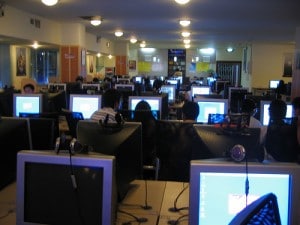 An internet cafe in China