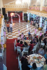 A view inside the Uyghur banquet hall showing the dance floor