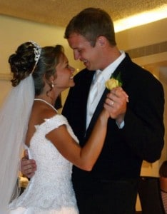 Josh and his wife at their 2006 wedding