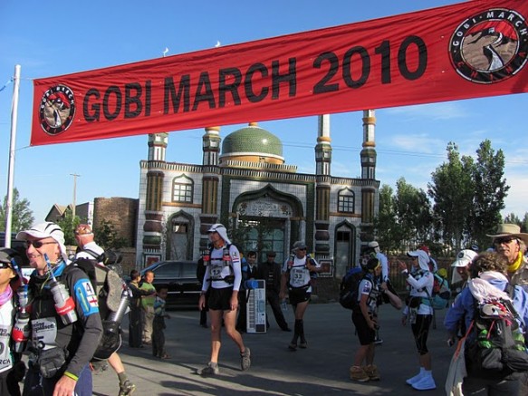 Gobi March 2010 Participants gathering to begin the Gobi March 2010
