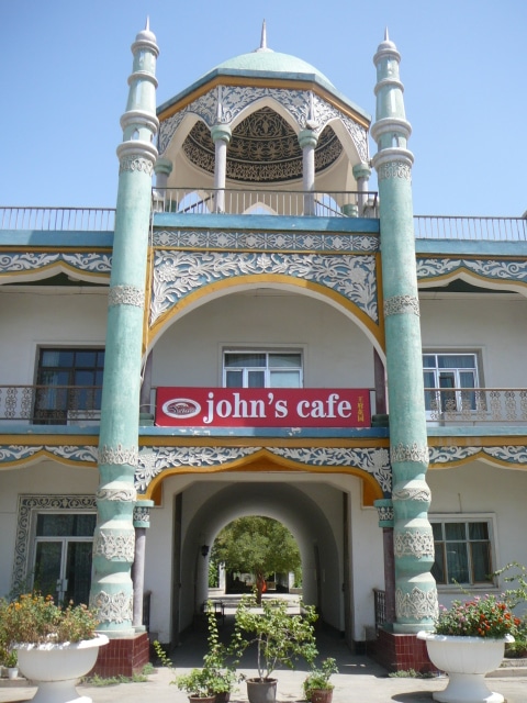 Turpan's Johns Cafe John's Cafe in Turpan, Xinjiang China