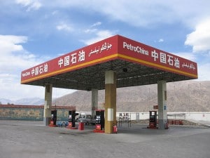 A PetroChina Gas Station in Xinjiang, China