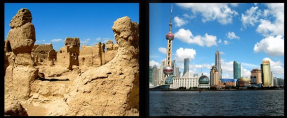 Jiaohe and Shanghai cities in Expressing the Orient