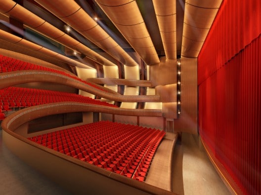 Kanas Theater Inside Inside the new Kanas Theater in Xinjiang, China