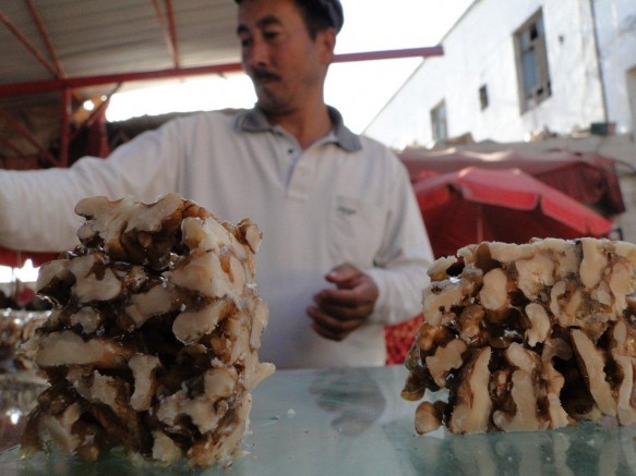 A tasty Uyghur sweet being sold in the Kashgar market