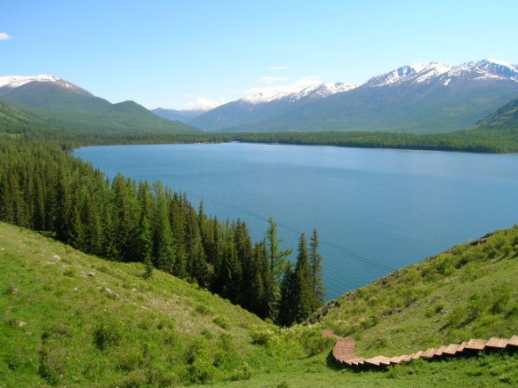 The World's Largest National Park is at Kanas Lake in Xinjiang, China