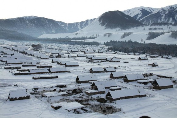Hemu in Winter Xinjiang's Hemu village during the winter