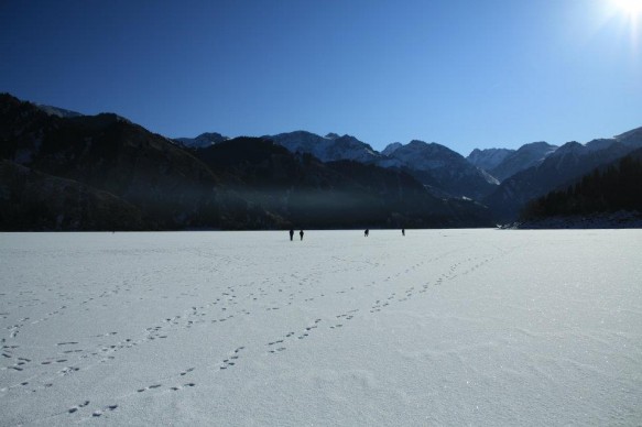 Tianchi in Winter Tianchi, or "Heavenly Lake" in Xinjiang, China during winter