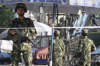 Kasghar Police from AP A photo from the AP showing more armed police in Kashgar, Xinjiang