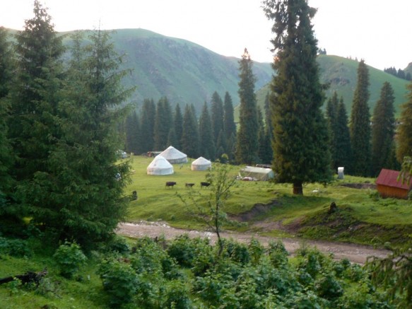 Xinjiang yurts near the Tekes