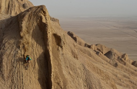 Extreme biking in the mountains of Xinjiang, China