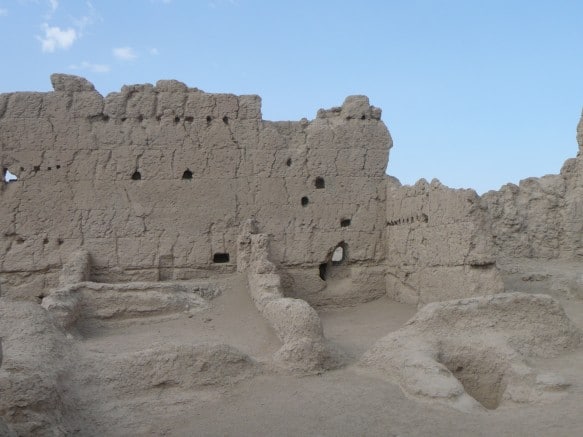Crumbling Walls of Turpan's Ancient City of Jiaohe (Xinjiang)
