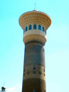 The viewing tower at Urumqi's Grand Bazaar