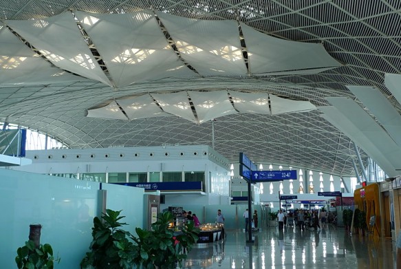 Inside the Urumqi Airport Terminal 3 in Xinjiang