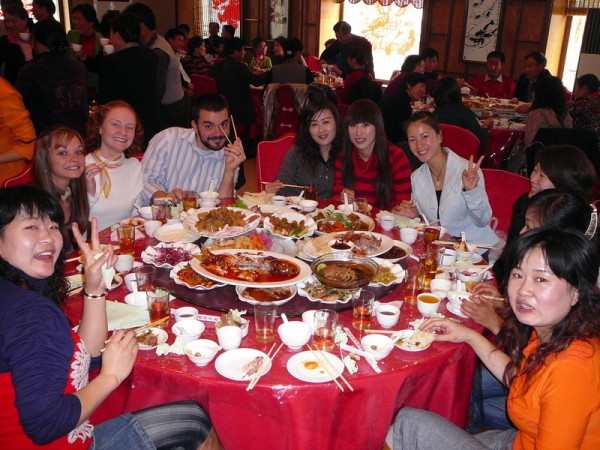 Our table at the Chinese wedding