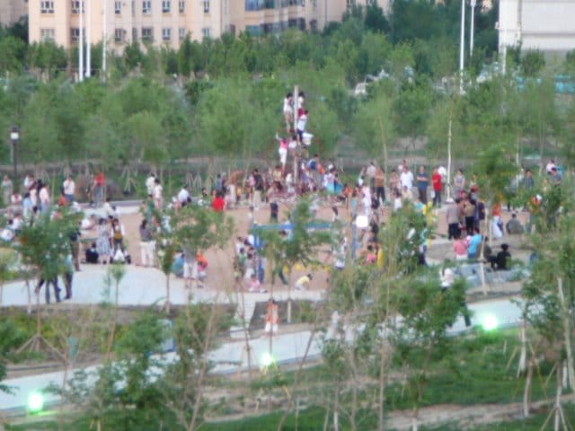 A large park in the Chinese province of Xinjiang