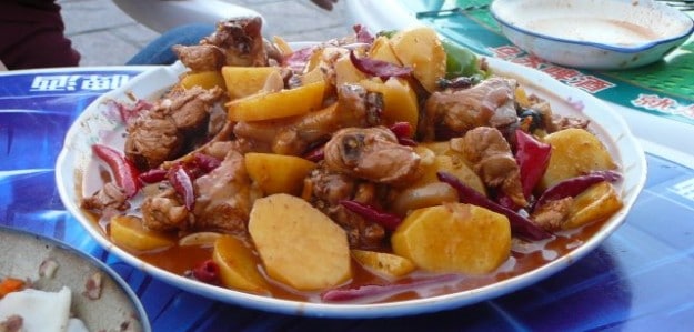 Dapanji, or "Big Plate Chicken" is great Uyghur food in Xinjiang