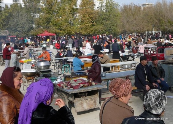 A Friday Market in China's western province of Xinjiang