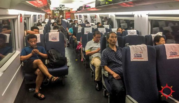 High-speed trains in China, second class seats