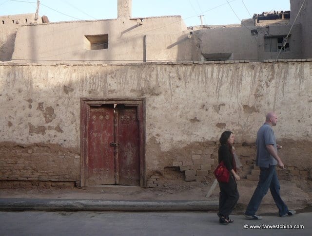 A mud wall in Kashgar's Old City