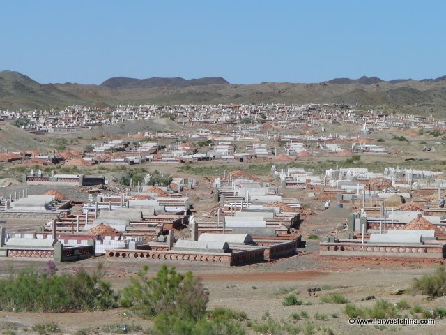 A view of a Chinese cemetery in Xinjiang