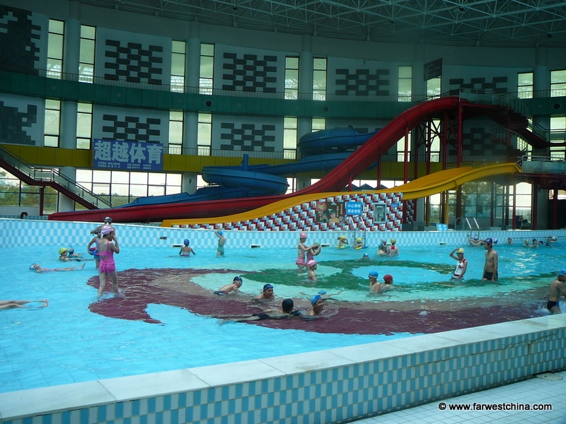 An indoor swimming pool in Karamay, Xinjiang China