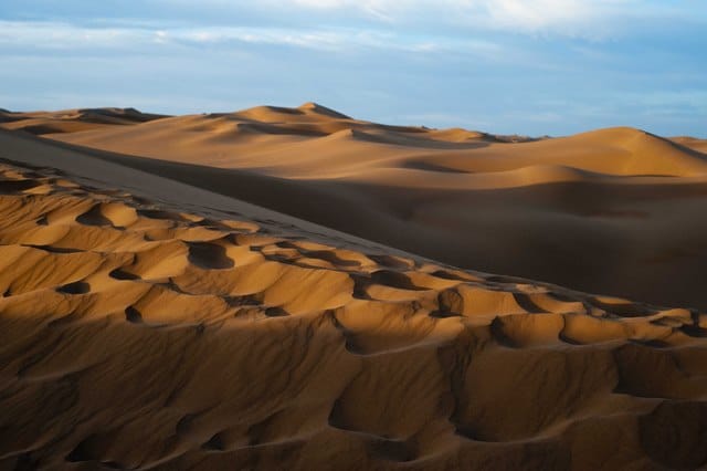 Sand dunes in the Gobi Desert