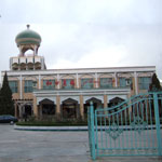 A view of the Hotan Hotel in Xinjiang, China