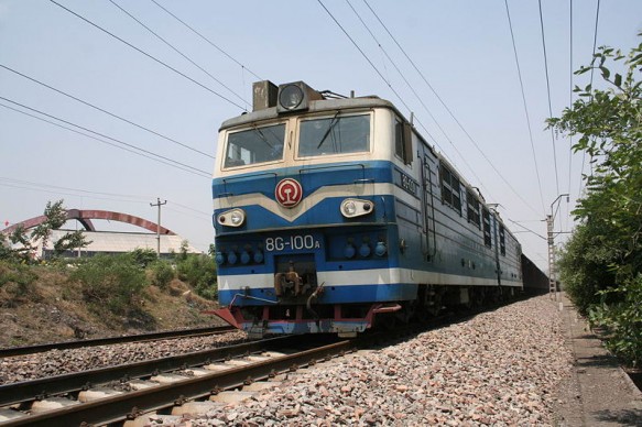 Taking a train in Xinjiang, China
