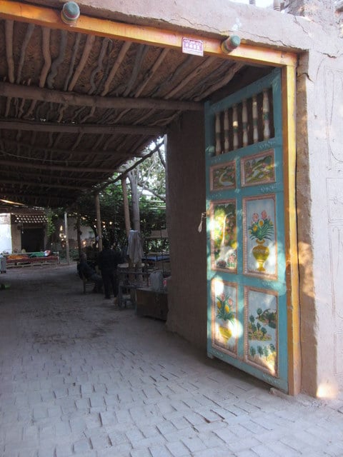 The entrance to a Uyghur home in Xinjiang, China