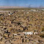 A bird's eye view of Kashgar's Old City in Xinjiang, China