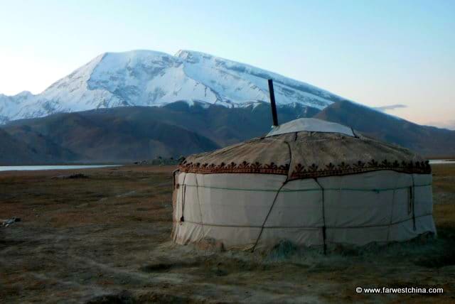 A Xinjiang yurt near Karakul Lake in China