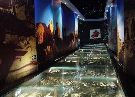 The corridor to the Silk Road display in Urumqi's Xinjiang Museum