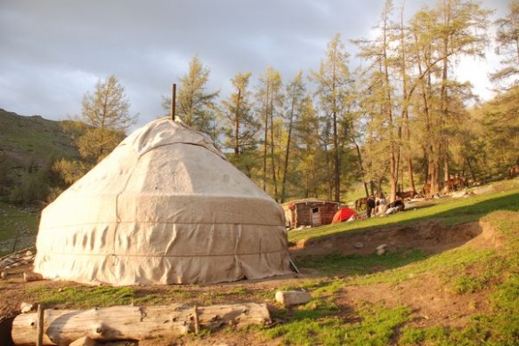 A Kazakh yurt in the Keketuohai National Park