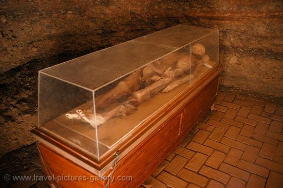 One of the mummies found in Turpan's Astana Tombs